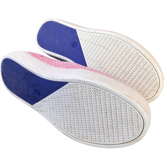 Rothys Slip On Shoes Girls Size 3 Sneakers  Pink Flamingo Round Toe - Picture 10 of 16